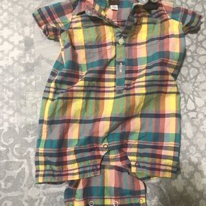 Tea collection boys romper nwot
